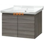 木紋防水浴櫃+一體磁盆60*47cm